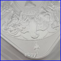 2025 UK The Royal Mint Queen's Beast Completer 10 oz Pure Silver Square Bar