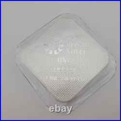 2025 UK The Royal Mint Queen's Beast Completer 10 oz Pure Silver Square Bar