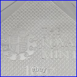 2025 UK The Royal Mint Queen's Beast Completer 10 oz Pure Silver Square Bar