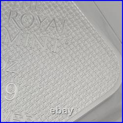 2025 UK The Royal Mint Queen's Beast Completer 10 oz Pure Silver Square Bar