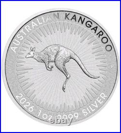 2026 1oz. 9999 Solid Silver Ounce Red Kangaroo Bullion Coin Perth Mint? 99.9