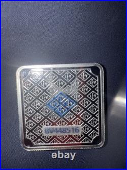 20 Gram Geiger Edelmetalle. 999 Fine Silver Bar Security Line Square Series