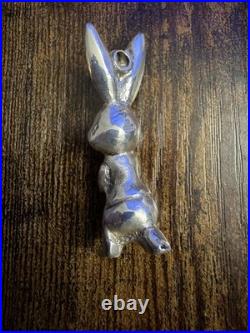 20 Grams 999 Fine Silver Rabbit Pendant Hallmarked Solid Silver & Handmade