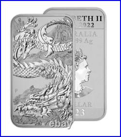 20 X 1oz Silver 999.9 Square Dragon 2023 Perth Mint (1 Tube)