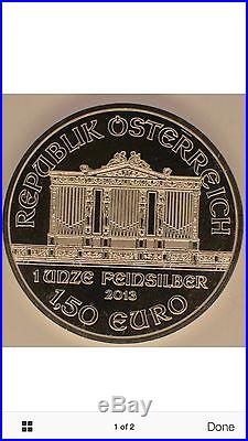 20 X Austrian Philarmonic Solid Silver 2013 Coins Tubed