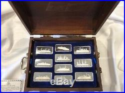 20 x 1 Oz Solid Sterling Silver Great Liners Ingot Set from The Birmingham Min