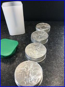 20 x 1oz 2019 Silver Eagle. 999 Solid Silver Coins. Full Tube. 20oz Total