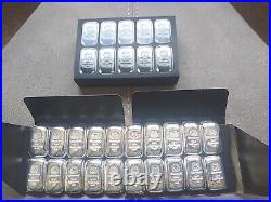 20 x Germania Mint 1 Oz 999.9 Fine Solid Silver Bullion Bars. Full Box