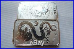 20x 1oz Dragon bars solid 999 Silver bullion investment bars in Mint tube 2019