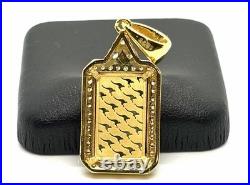 24K Gold 1g Perth Mint Gold Bar Pendant Sterling Silver 925 CZ Gift 24K Gold 1g Perth Mint Gold Bar Pendant Sterling Silver 925 CZ Gift