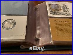 24 SOLID STERLING SILVER HISTORIC COINS PROOFS & COVERS FRANKLIN MINT 15oz +