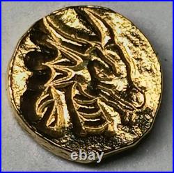 24ct Gold Bar 1.5 Gram Solid 999.9 Fine Gold Dragon Head Bullion Bar Cast Poured
