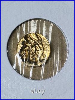 24ct Gold Bar 1.5 Gram Solid 999.9 Fine Gold Dragon Head Bullion Bar Cast Poured