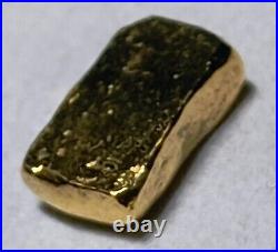 24ct Gold Bar 1 Gram Solid 999.9 Fine Gold Bullion Bar Cast Poured