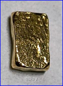 24ct Gold Bar 1 Gram Solid 999.9 Fine Gold Bullion Bar Cast Poured