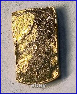 24ct Gold Bar 2 Gram Solid 999.9 Fine Gold Bullion Bar Cast Poured