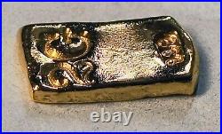 24ct Gold Bar 2 Gram Solid 999.9 Fine Gold Bullion Bar Cast Poured