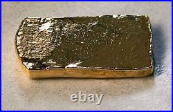 24ct Gold Bar 2 Gram Solid 999.9 Fine Gold Bullion Bar Cast Poured