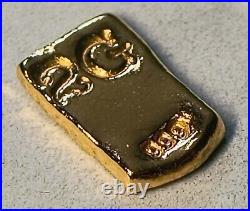 24ct Gold Bar 2 Gram Solid 999.9 Fine Gold Bullion Bar Cast Poured