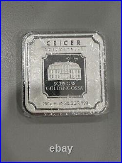 250 gram Silver Bar Geiger Edelmetalle (Original Square Series)