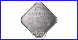 250 gram Sunshine Mint 250th Anniversary 1776 Buffalo Silver Square