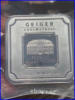 250g Geiger Edelemetalle Square Silver Bullion Bar