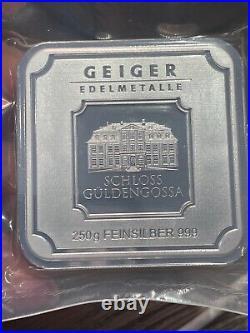 250g Geiger Edelemetalle Square Silver Bullion Bar