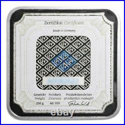 250g Silver Bar GEIGER Edelmetalle (Original Square Series)