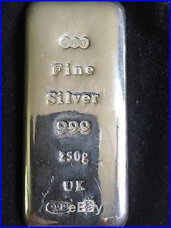 250g Solid Silver Bar