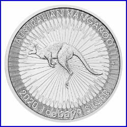 25 Solid Silver 1 oz Bullion Coins Perth Mint 2020 Australian Kangaroo In Tube