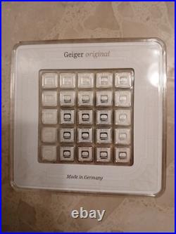 25 x 1 Gram Geiger Square Silver Bar