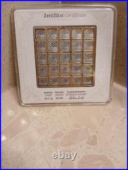 25 x 1 Gram Geiger Square Silver Bar