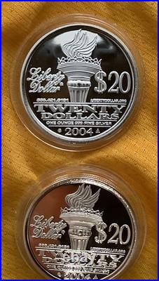 2 Each 2004 NORFED $20 1 oz 999 FINE SILVER Round FROSTY PROOF-LIKE BU #26 2 Each 2004 NORFED $20 1 oz 999 FINE SILVER Round FROSTY PROOF-LIKE BU #26