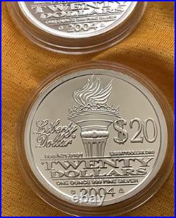 2 Each 2004 NORFED $20 1 oz 999 FINE SILVER Round FROSTY PROOF-LIKE BU #26 2 Each 2004 NORFED $20 1 oz 999 FINE SILVER Round FROSTY PROOF-LIKE BU #26