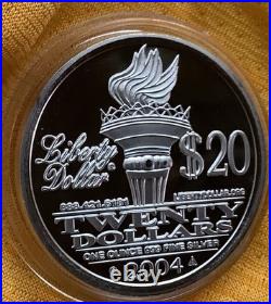 2 Each 2004 NORFED $20 1 oz 999 FINE SILVER Round FROSTY PROOF-LIKE BU #26 2 Each 2004 NORFED $20 1 oz 999 FINE SILVER Round FROSTY PROOF-LIKE BU #26