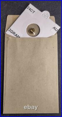 2 Gram Solid 24ct Gold Bar 999.9 Fine Bullion Pure AU Nugget Not Scrap