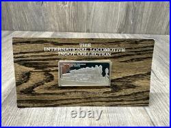 2 Oz. 925 Solid Sterling Silver International Locomotive Coll. Bar FRANKLIN MINT