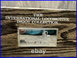 2 Oz. 925 Solid Sterling Silver International Locomotive Coll. Bar FRANKLIN MINT