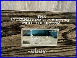 2 Oz. 925 Solid Sterling Silver International Locomotive Coll. Bar FRANKLIN MINT