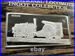 2 Oz. 925 Solid Sterling Silver International Locomotive Coll. Bar FRANKLIN MINT