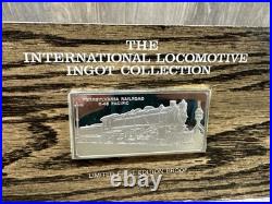 2 Oz. 925 Solid Sterling Silver International Locomotive Coll. Bar FRANKLIN MINT