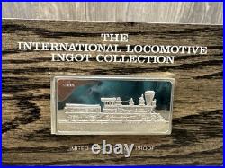 2 Oz. 925 Solid Sterling Silver International Locomotive Coll. Bar FRANKLIN MINT