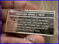 2 Oz. 925 Solid Sterling Silver International Locomotive Coll. Bar FRANKLIN MINT