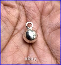 2 Pc X 999 Pure Silver Hindu Religious Solid Silver Ball Pendant 5.4 gm 9-10 mm 2 Pc X 999 Pure Silver Hindu Religious Solid Silver Ball Pendant 5.4 gm 9-10 mm