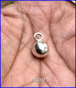 2 Pc X 999 Pure Silver Hindu Religious Solid Silver Ball Pendant 5.4 gm 9-10 mm