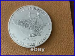 2 TOZ. 999 Fine Silver Reeded Round FREE THE EAGLE