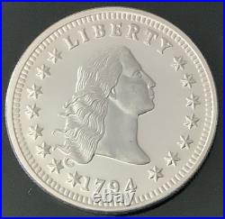 2 TOZ. 999 Fine Silver Reeded Round LADY LIBERTY
