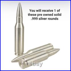 2 TROY OZ. 308 CALIBER Solid. 999 FINE SILVER BULLET FREE SHIPPING 2 TROY OZ. 308 CALIBER Solid. 999 FINE SILVER BULLET FREE SHIPPING