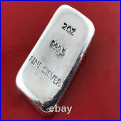 2 Troy Ounce Oz Fine Grade 999.5 Solid Silver Bullion Ingot Bar 62.20 grams