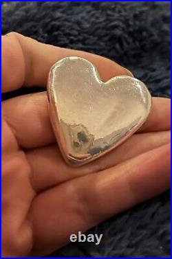 2 oz Silver Castle crown Poured Solid Love Heart Made In 2023 All Hallmarks